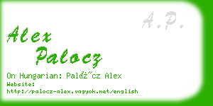 alex palocz business card